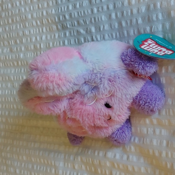 NWT BumBumz Petra The Peace Sign Plush Toy 7.5" Tie Dye GroovyBunz - Picture 6 of 8